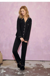 Taro long-sleeve shirt and long pants womens pajamas  Adomoo
